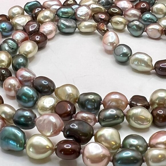 Honora 925 Multi Color Freshwater Pearl Necklace - Picture 4 of 5